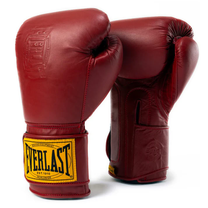 Everlast 1910 Pro Hook and Loop Boxing Gloves Red