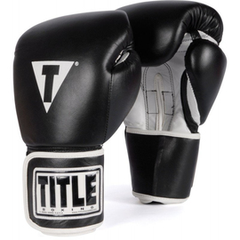Боксерские перчатки Title Boxing Pro Style Leather Training Gloves Black