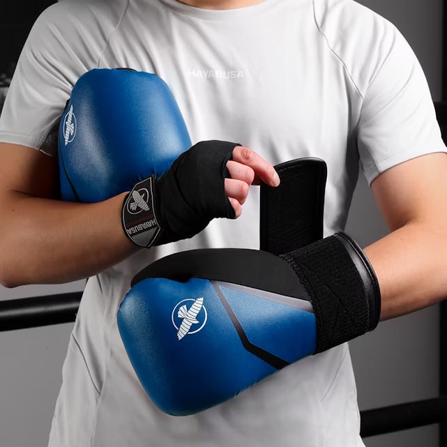Hayabusa E1 Boxing Gloves Blue Black photo
