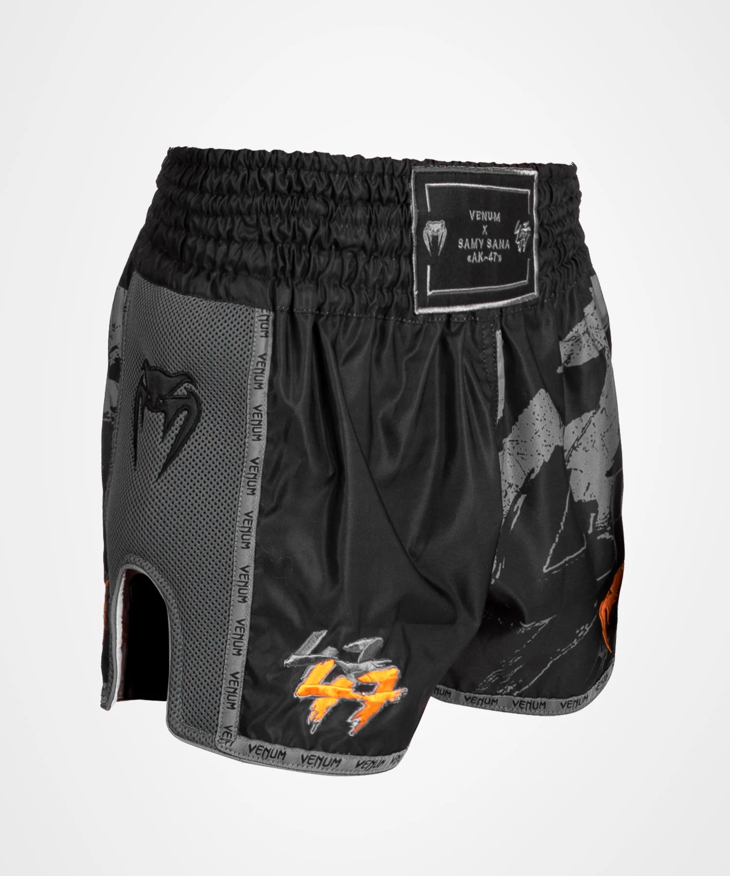 Шорты для тайского бокса Venum S47 Muay Thaï Short Black Orange  цена