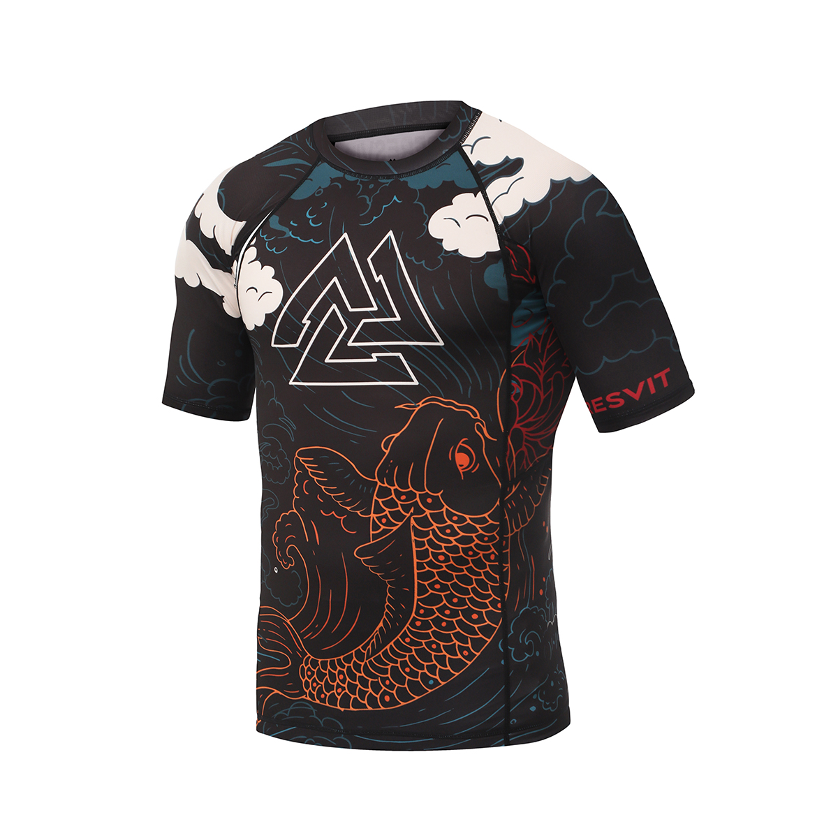 Рашгард c коротким рукавом Peresvit Koi Blue Orange Red цена