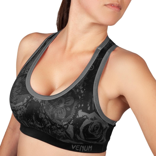 Спортивный топ Venum Santa Muerte 3.0 Sport Bras For Women Black Black оригинал