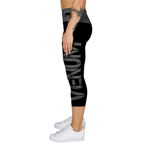 Womens Venum Power Leggings Crops Black Grey photo