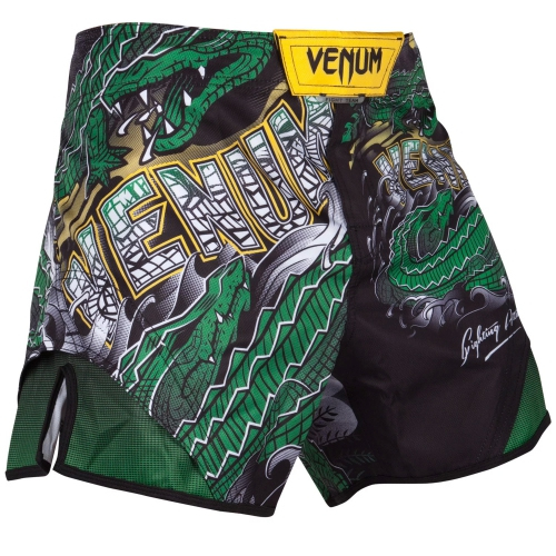 Шорти для MMA Venum Crocodile Fightshorts Black Green купити