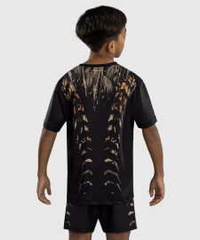 Детская футболка Venum Tiger Kids Dry Tech T-Shirt Black Neon Orange купить