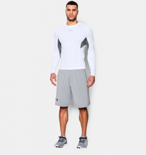 Компресійна футболка Under Armour CoolSwitch Long Sleeve Compression Shirt Graphite White ціна