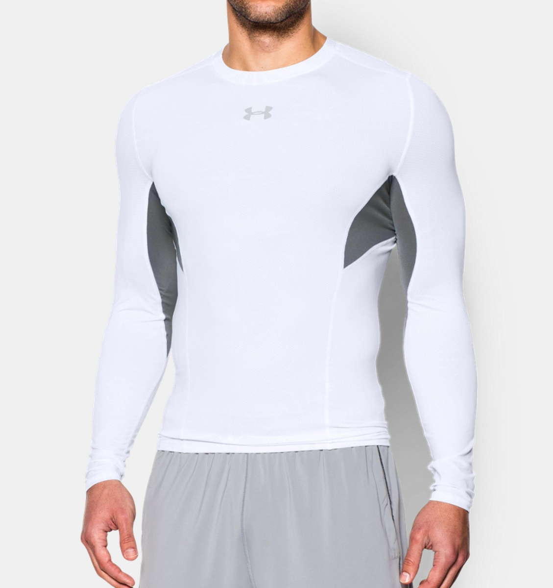 Компрессионная футболка Under Armour CoolSwitch Long Sleeve Compression Shirt Graphite White