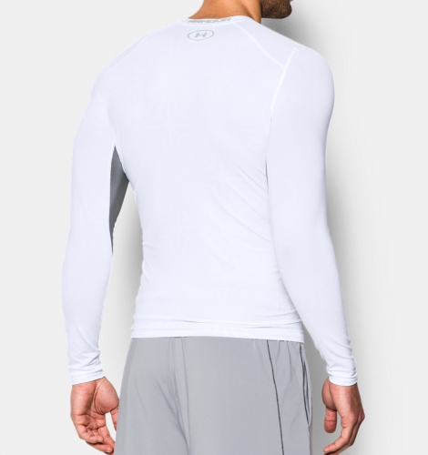 Компресійна футболка Under Armour CoolSwitch Long Sleeve Compression Shirt Graphite White купити
