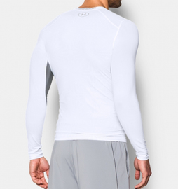 Компрессионная футболка Under Armour CoolSwitch Long Sleeve Compression Shirt Graphite White, Фото № 2