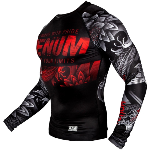 Рашгард Venum Koi 2.0 Rashguards Long Black White цена