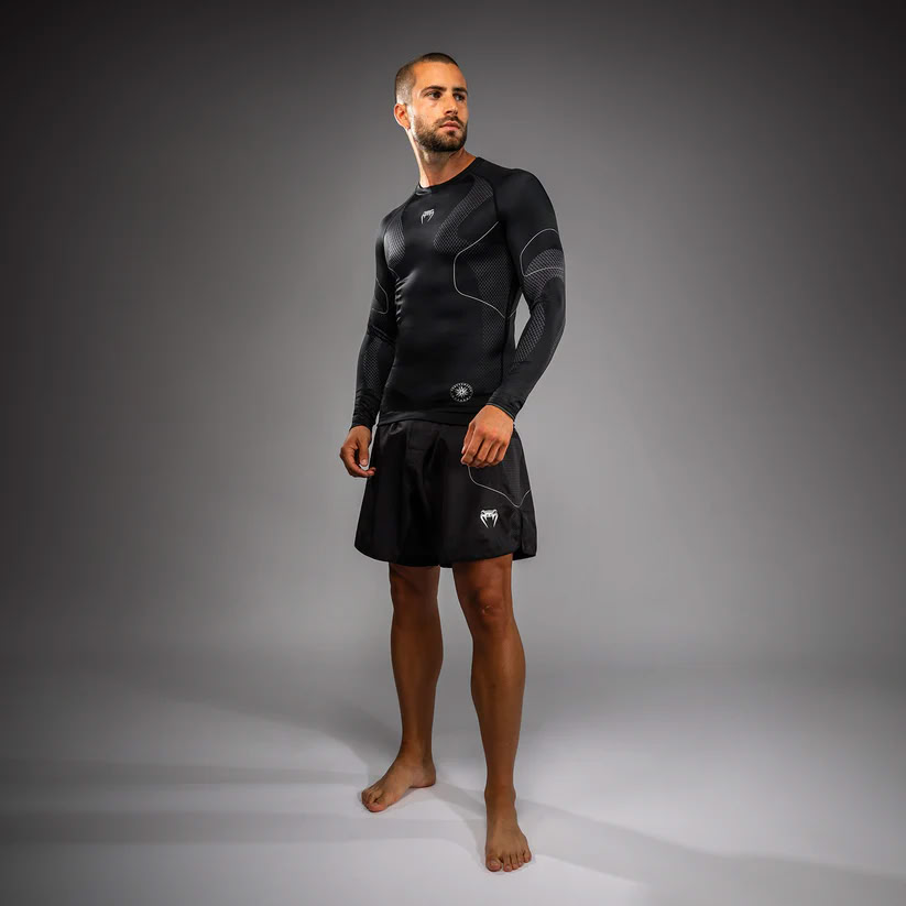 Рашгард Venum Nexus Long Sleeve Rashguard Black Silver розмір