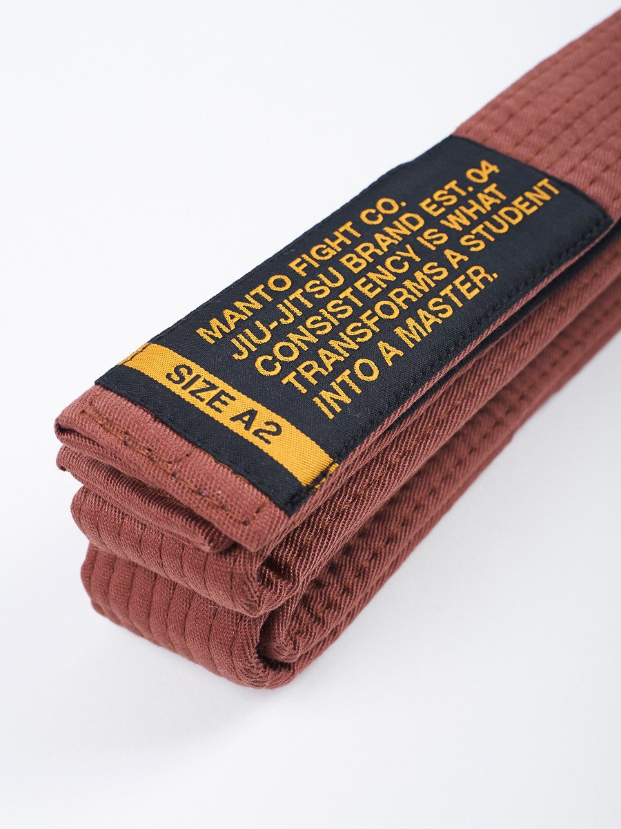 Пояс для кімоно MANTO Belt BJJ Motto Brown купити