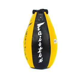 Fairtex HB15 Super Tear Drop Heavy Bag Unfilled Black Yellow