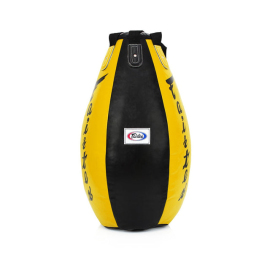 Fairtex HB15 Super Tear Drop Heavy Bag Unfilled Black Yellow buy
