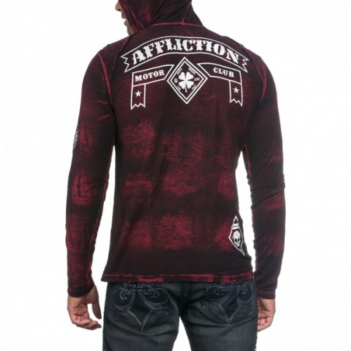 Кофта Affliction Fellin Lucky Hooded Henley цена
