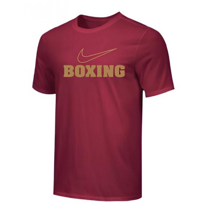 Футболка Nike Mens Boxing WM Tee Team Red Metallic Gold