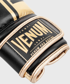 Боксерські рукавиці Venum Shield Pro Boxing Gloves Velcro Black Gold, Фото № 5
