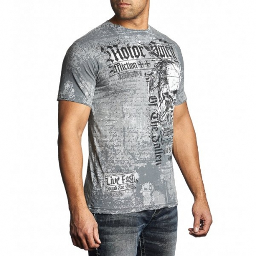 Футболка Affliction Motor Tribe Silver купить
