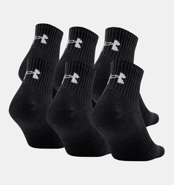 Носки Under Armour Charged Cotton 2.0 Quarter 6 Pack Black