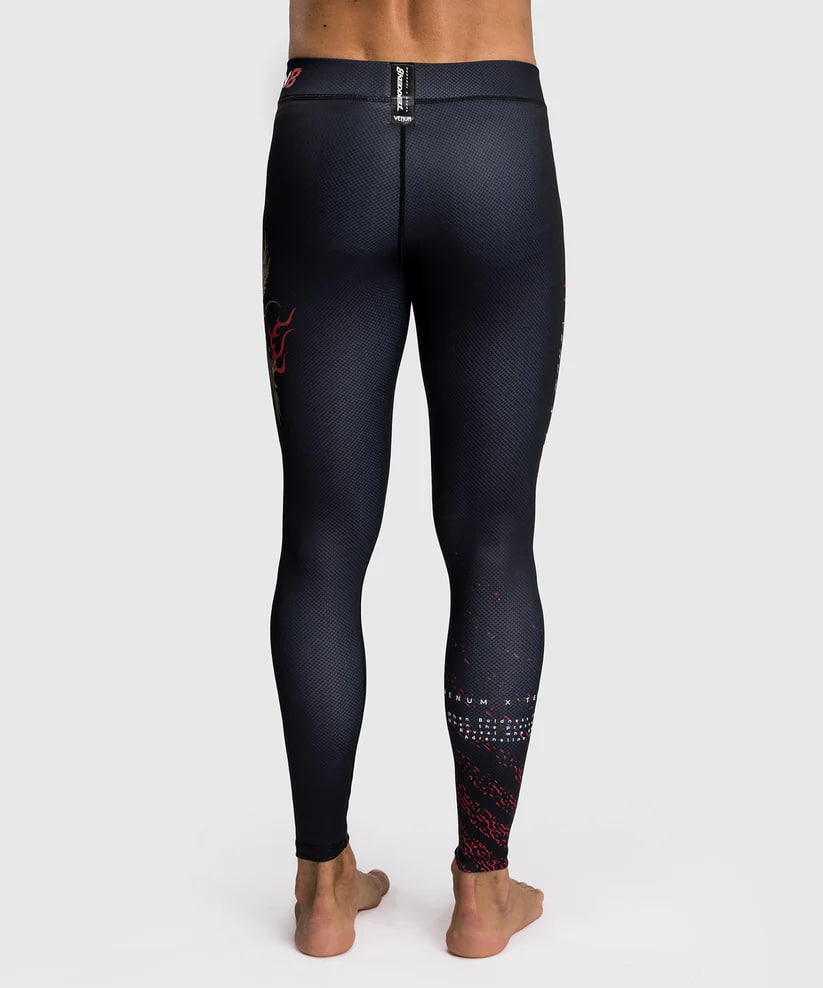 Мужские леггинсы Venum x TEKKEN 8 - Marshall Law Spats - Black/Red/Gold цена