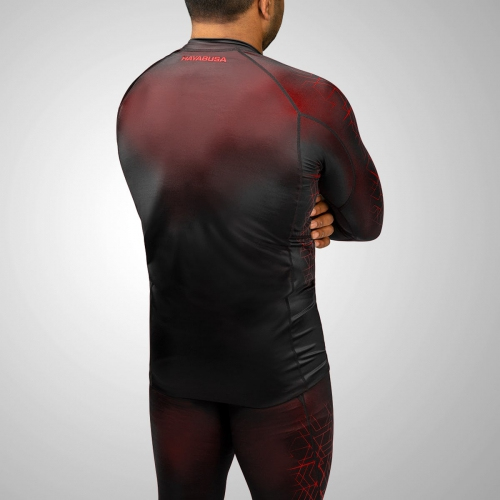 Hayabusa Geo Long Sleeve Rashguard Red original