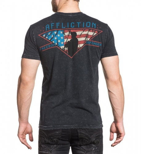 Футболка Affliction Sentinel Black Lava Wash купить