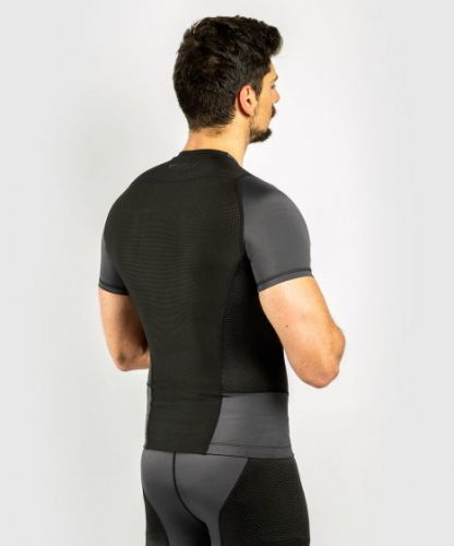 Venum G-Fit Rashguard Short Sleeves Grey Black photo