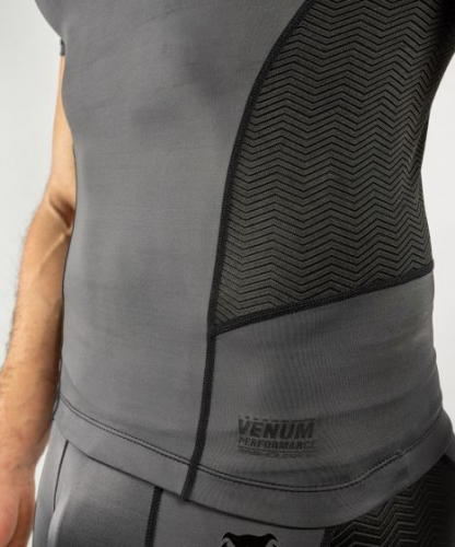 Venum G-Fit Rashguard Short Sleeves Grey Black size