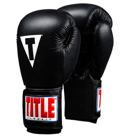Боксерские перчатки Title Classic Leather Elastic Training Gloves 2.0 Black