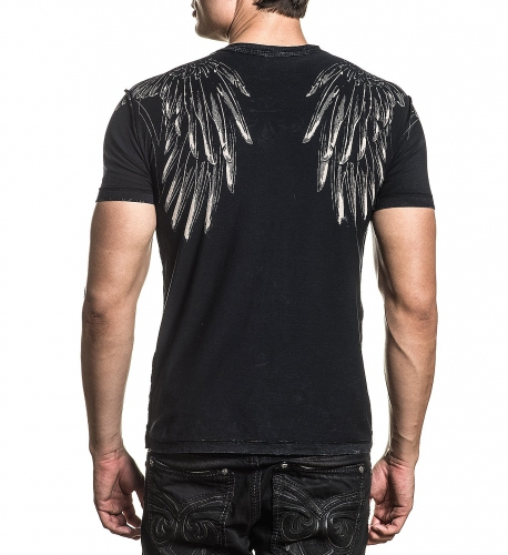 Reversible Affliction Upsurge SS Rev Tee Lava Wash T-shirt photo
