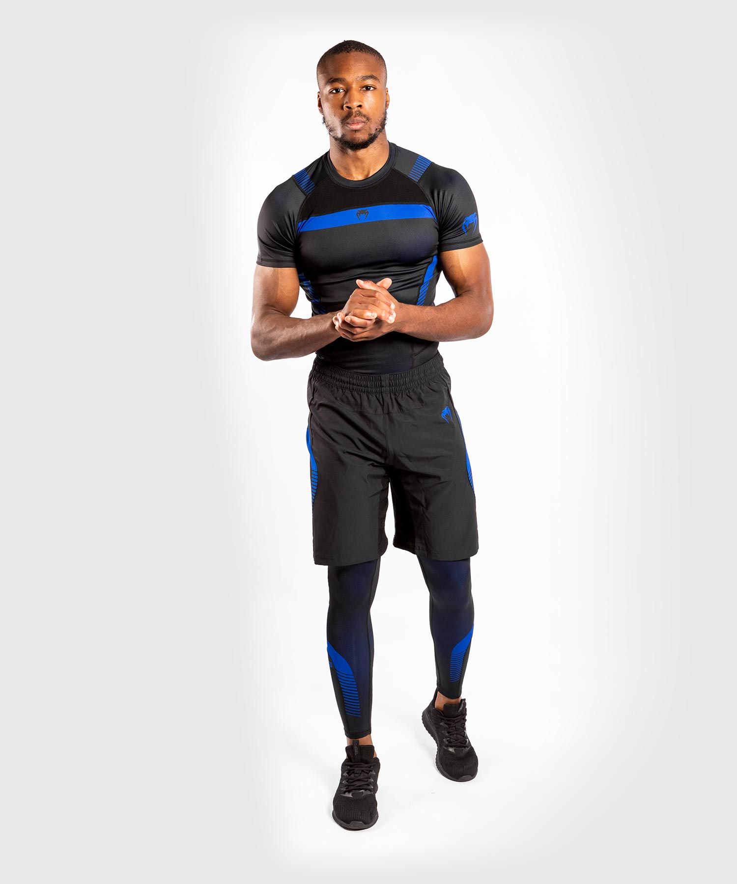 Venum Nogi 3.0 Short Sleeves Rashguard Black Blue photo