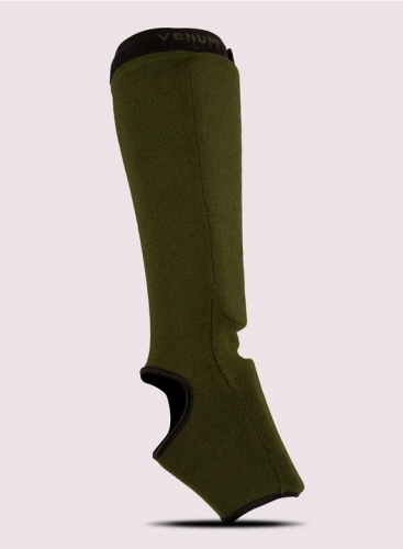 Venum Kontact Shinguards Khaki Black ankle protection buy
