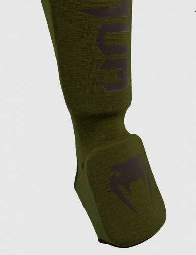 Venum Kontact Shinguards Khaki Black ankle protection price