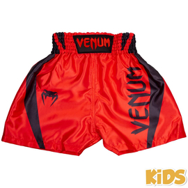 Детские шорты для бокса Venum Elite Boxing Shorts Red Black