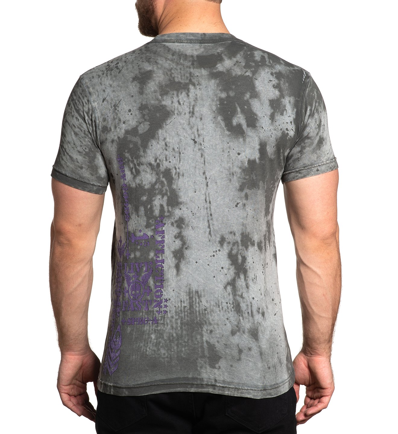 Футболка Affliction Serpent Command Silver Lava Wash купити