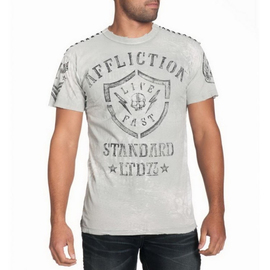 Двусторонняя футболка Affliction Science Reversible White T-Shirt, Фото № 3