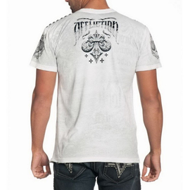 Двусторонняя футболка Affliction Science Reversible White T-Shirt, Фото № 2