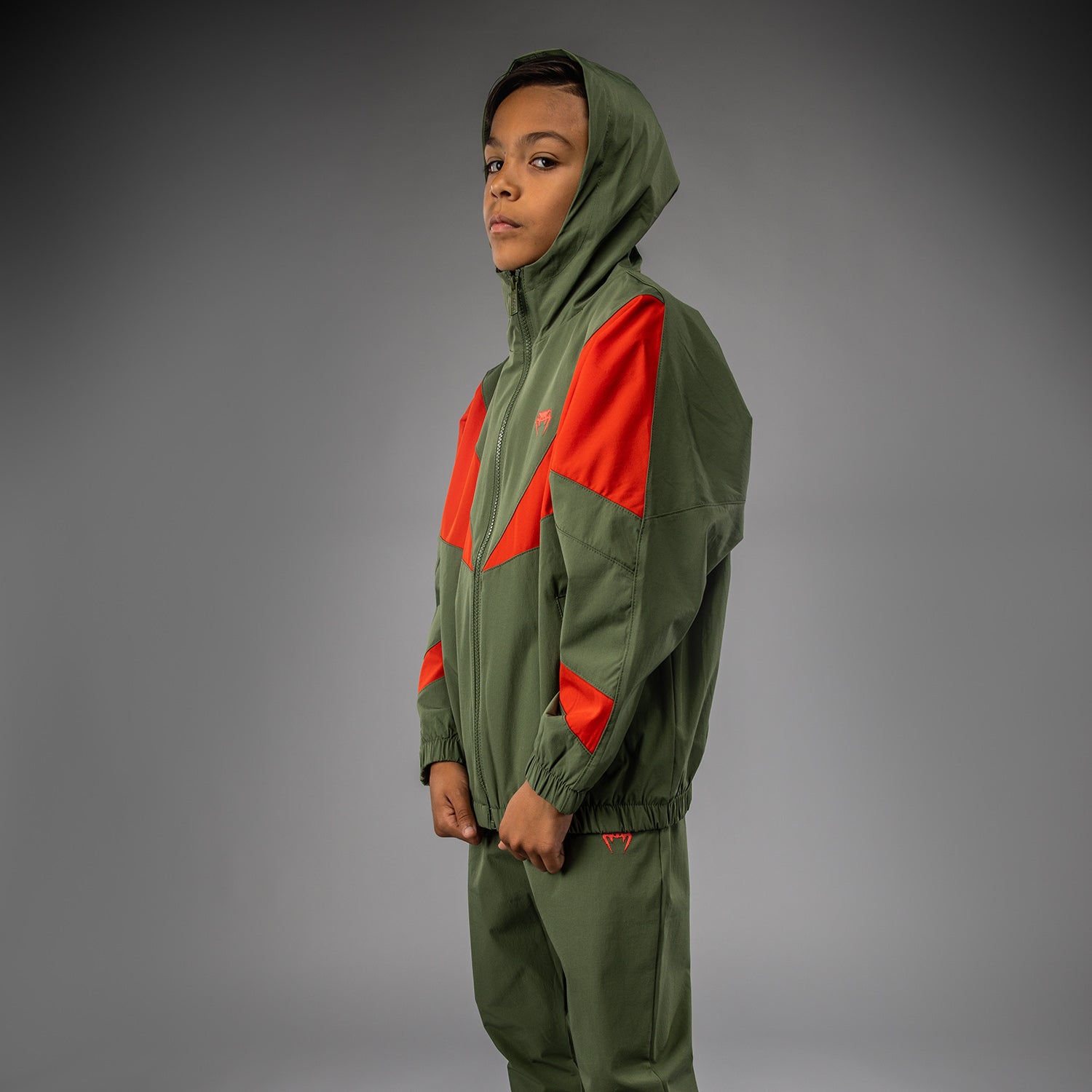 Дитяче худі Venum Vectra Track Jacket Army Green Orange купити