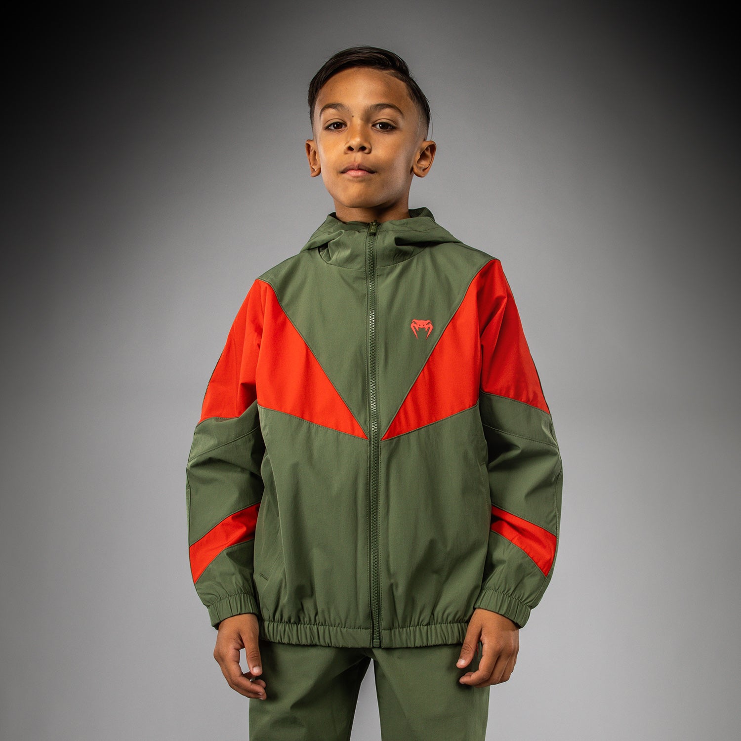 Дитяче худі Venum Vectra Track Jacket Army Green Orange