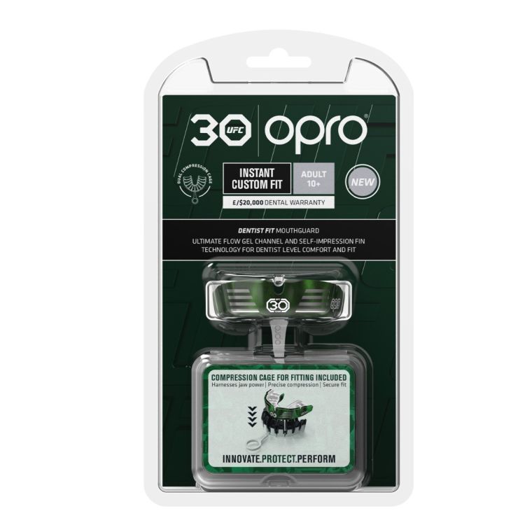 Капа OPRO Instant Custom-Fit UFC Green Silver купити