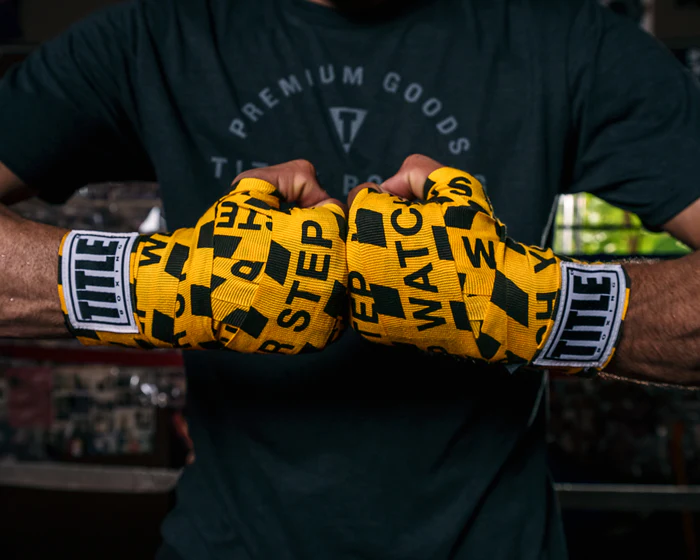 Title Boxing Print Hand Wraps 180 Gold Black White price