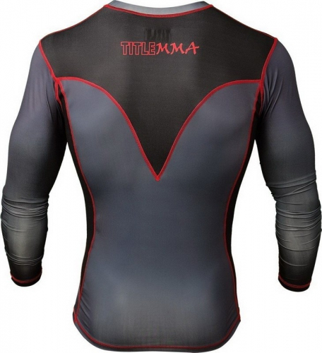 Рашгард Title MMA Force Rash Guard Grey-Red с дл. рукавом купити