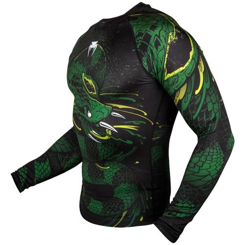 Рашгард Venum Green Viper Rashguards Long Black Green цена