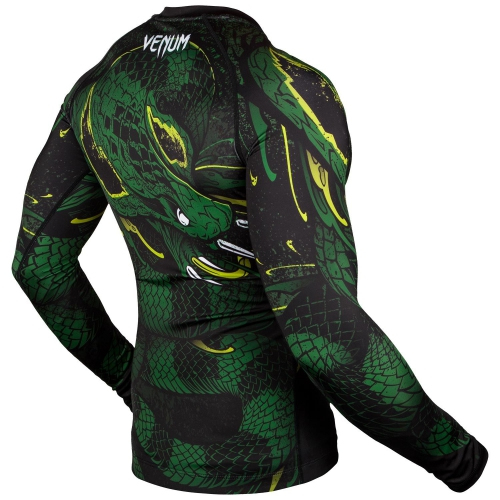 Рашгард Venum Green Viper Rashguards Long Black Green фото