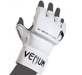 Перчатки Venum Impact MMA Gloves - Skintex Leather - White, Фото № 2