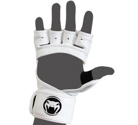 Перчатки Venum Impact MMA Gloves - Skintex Leather - White, Фото № 4