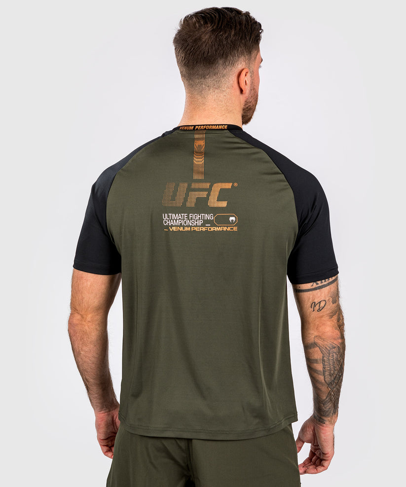 Venum UFC AdrenalineFight Week Mens Dry-tech T-shirt Khaki Bronze buy