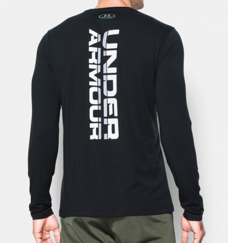 Under Armour Vertical Wordmark Long Sleeve T-Shirt Black price