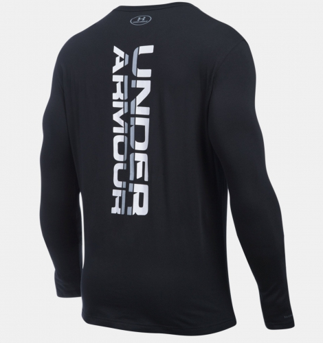 Under Armour Vertical Wordmark Long Sleeve T-Shirt Black original
