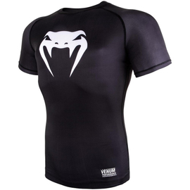 Компрессионная футболка Venum Contender 3.0 Compression T-shirt Short Sleeves Black/White, Фото № 3